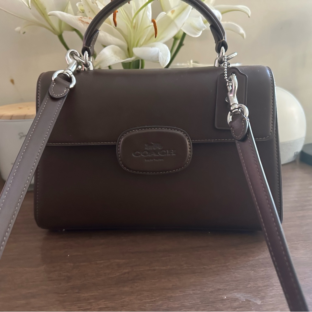 Coach Dark Brown Leather Satchel